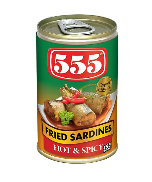 555 Fried Sardines in Hot n Spicy Sauce 155g