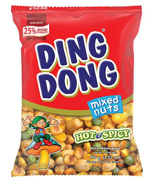 Ding Dong mixed nuts hot & spicy 100g