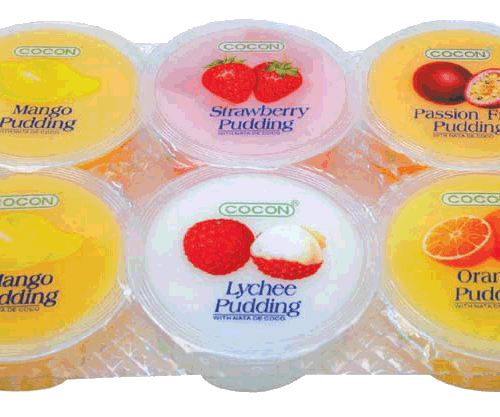 MCOCOCNDP80AS Cocon Nata de Coco Pudding Strawberry 480g