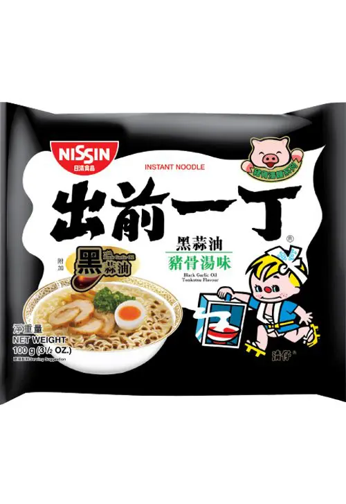 Nissin-Demae-Ramen-Black-Garlic-oil-Tonkotsu 100g Nissin Demae Ramen Black Garlik Oil Tonkotsu 100g
