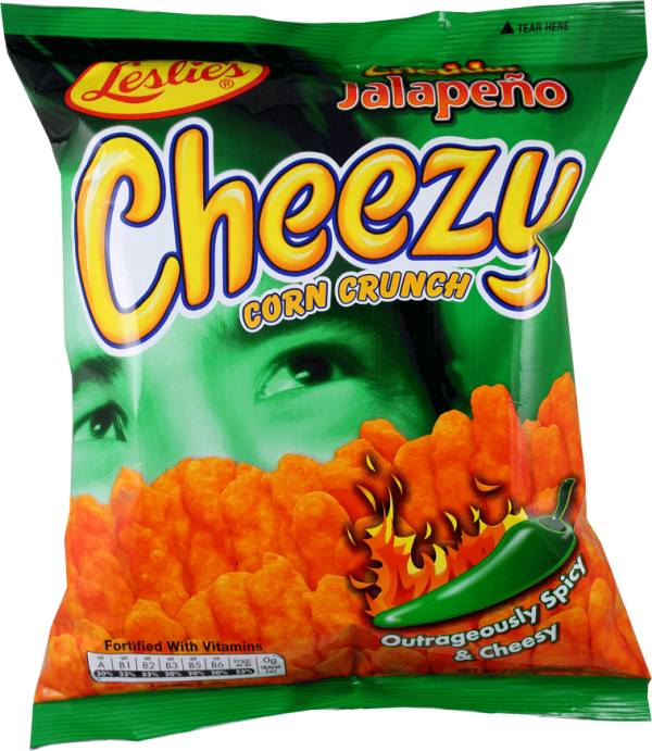 Leslies Cheezy Corn Crunch Jalapeno 70g