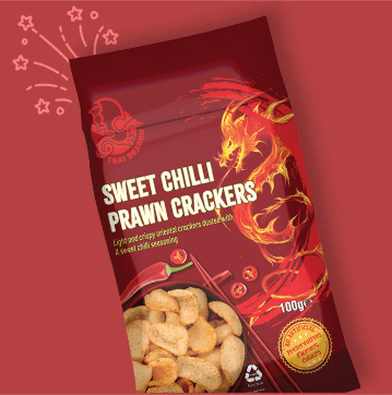 Thai Dragon Prawn Crackers Sweet Chilli 100g Thai Dragon Prawn Crackers Sweet Chilli 60g