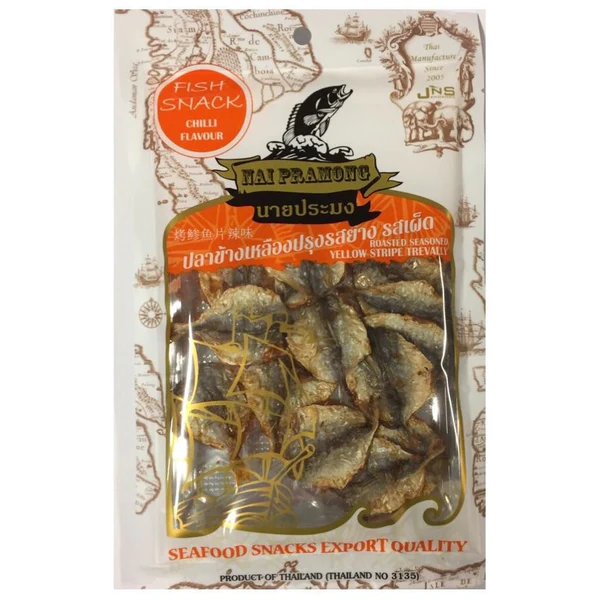 Nai Pramong Roasted Seasoned Yellow Stripe Trevally - Chilli 40g