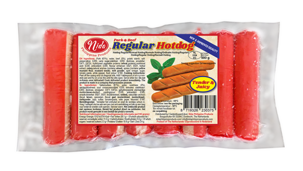 Nidas Regular Hot Dog 500g