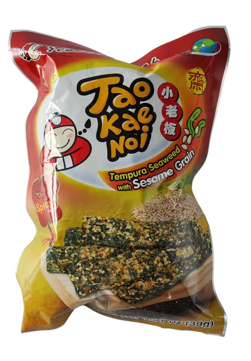 TKNSGCS Tao Kae Noi Hi-Tempura Seaweed Sesame Grain Crunch Spicy 39g