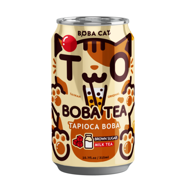 Boba Cat Brown Sugar Bubble Milk Tea 315ml