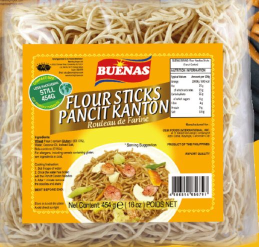 Buenas Compact Flour Sticks Pancit Canton 454g