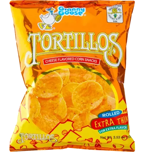 J&J Granny Goose Tortillos Cheese 100g