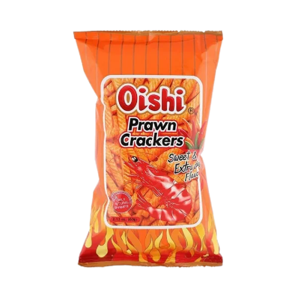 Oishi Prawn Crackers Sweet and Extra Hot Flavour 60g