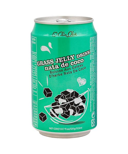 Chin Chin Canned Grass Jelly Drink with Nata de Coco 320g