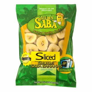 GOLDEN SABA Frozen Cooked Saba Banana Sliced Steamed 454g
