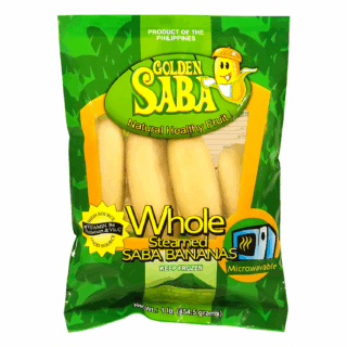 GOLDEN SABA Frozen Cooked Saba Banana Whole Steamed 454g