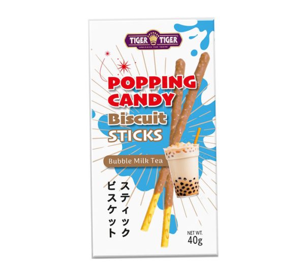 TT Popping Candy Biscuit Sticks Bubble Tea 40g