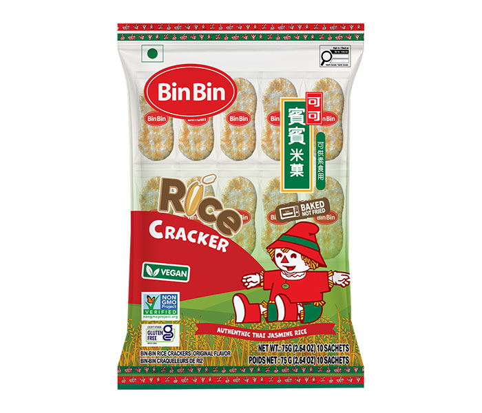 BIN BIN - RICE CRACKER ORIGINAL Small 75g - Bahay Kubo