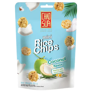 CHAO SUA Rice Chips Mini - Coconut Flavour 60g