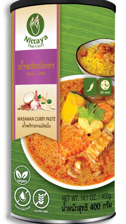 Nittaya Massaman Curry Paste (Vegan) 400g