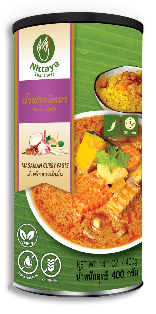 Nittaya Massaman Curry Paste (Vegan) 400g
