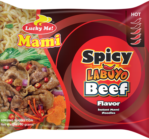 LUCKY ME INSTANT NOODLES SPICY Labuyo BEEF 50g