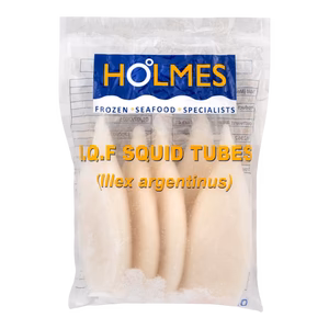 HIQFSTU5 HOLMES IQF Squid Tubes U5 1kg 600g net
