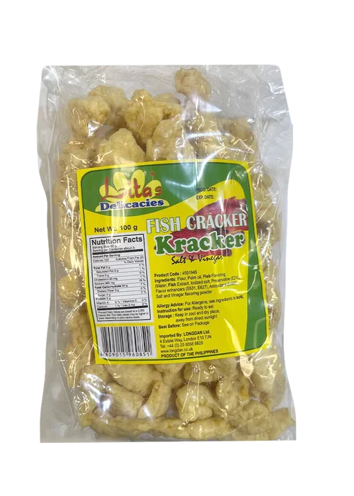 Lita Fish Cracker Salt & Vinegar 100g