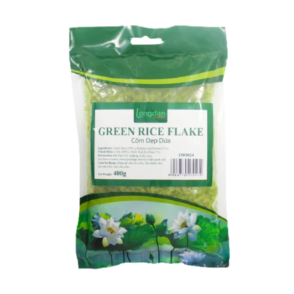 Longdan Green Rice Flake (Com Dep Dua) 400g