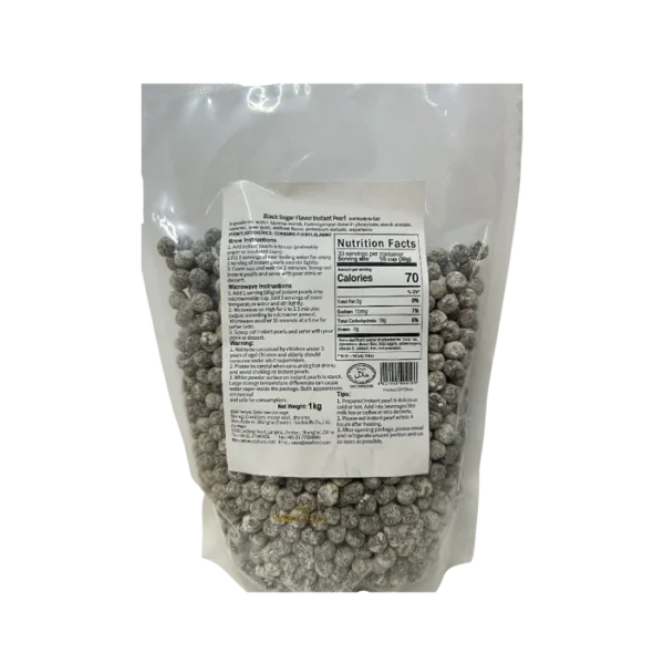 WU FU YUAN Instant Tapioca Pearls - Black Sugar (3-min) 250g