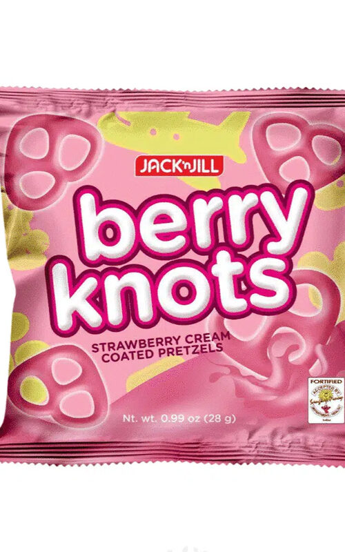 J&J Pretzel Berry Knots Strawberry 25g