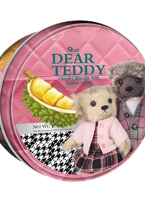 DEAR TEDDY Chaplet Biscuits with Durian Cream 150g