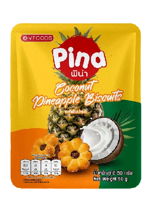 PINA Coconut Pineapple Biscuits with Pineapple Jam 50g
