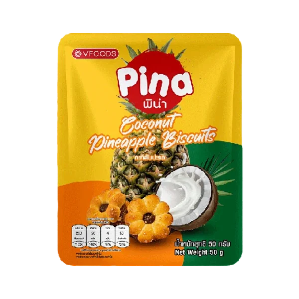 PINA Coconut Pineapple Biscuits with Pineapple Jam 50g